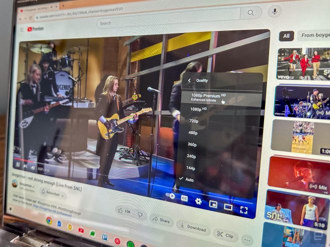 YouTube rolls out high bitrate 1080p to all Premium subscribers