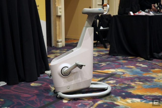 LifeSpan's standing desk exercise bike can charge your phone, if you've got the legs for it