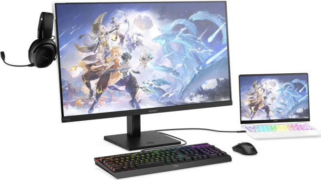 HP's new 4K 240Hz OLED gaming monitor lets you drag and drop files across devices