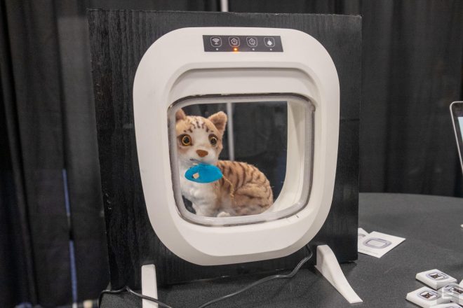 The Flappie AI cat door stops your pet from gifting you dead mice