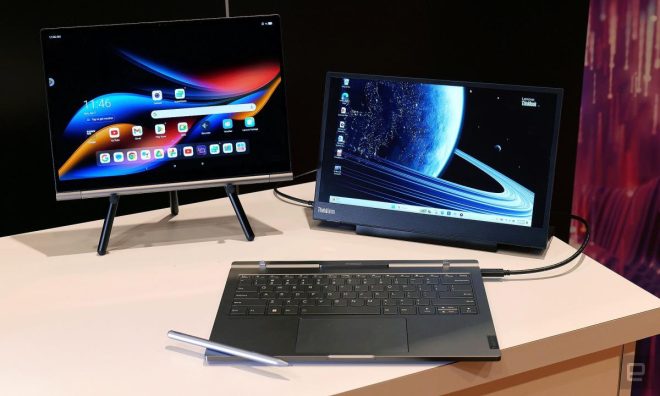 The Lenovo ThinkBook Plus Gen 5 is the funkiest gadget mashup at CES 2024