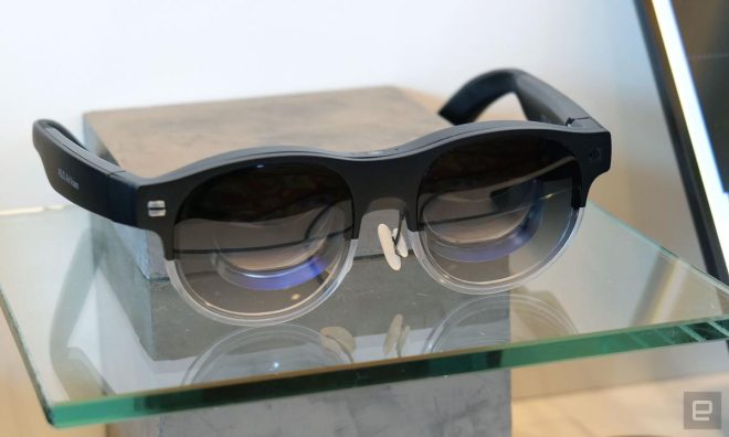 The ASUS AirVision M1 glasses give you big virtual screens in a travel-friendly package