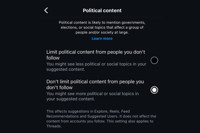 A Meta ‘error’ broke the political content filter on Threads and Instagram
