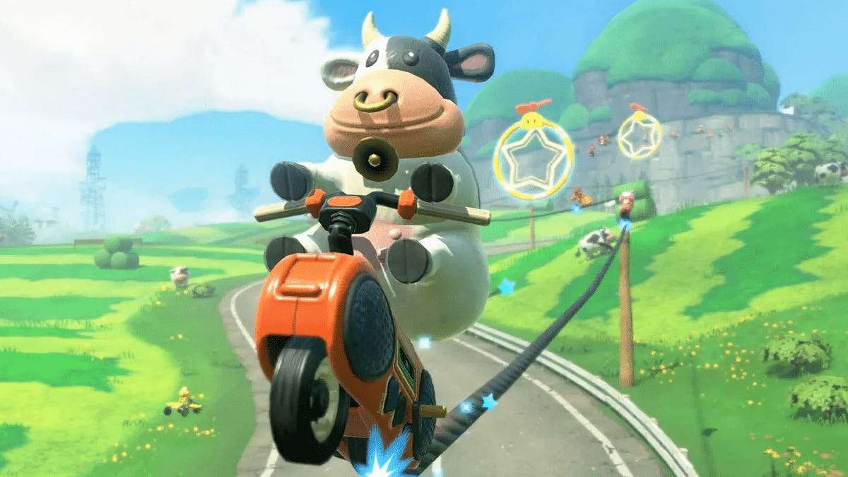 Cow Mario Kart